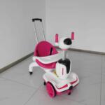 Tobbi Three-in-one Robot Kids Electric Buggy With Remote Control Baby Carriages, Rose Red + White photo review