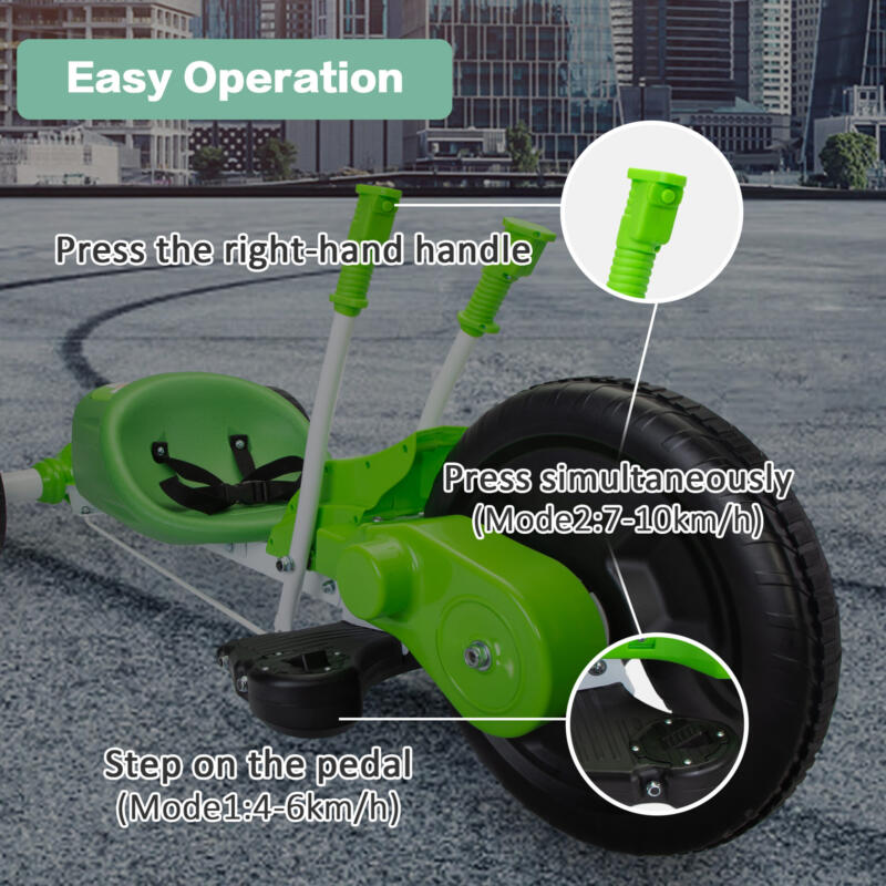 12V Ride On Electric Drift Trike For Kids In Green TH17F0880 zt 5