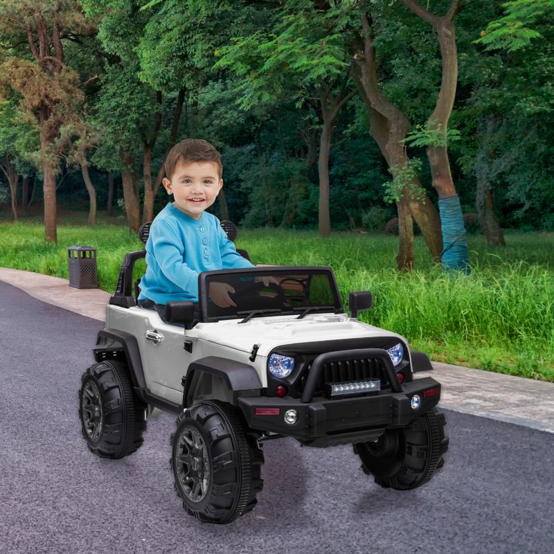 12V Kids Ride On Cars Truck Motorized Vehicles Toys with Remote Control 3 Speeds , White TH17G0521 cj 2