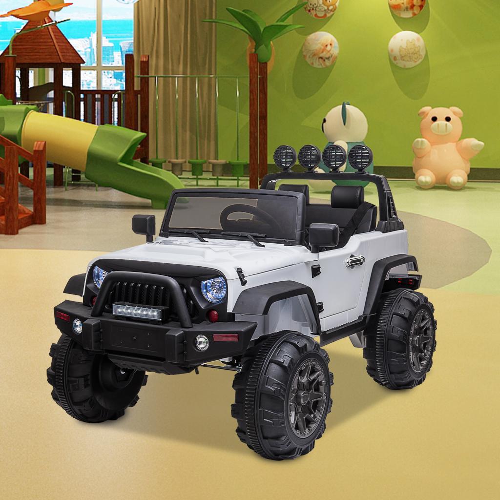 12V Kids Ride On Cars Truck Motorized Vehicles Toys with Remote Control 3 Speeds , White TH17G0521 cj 8