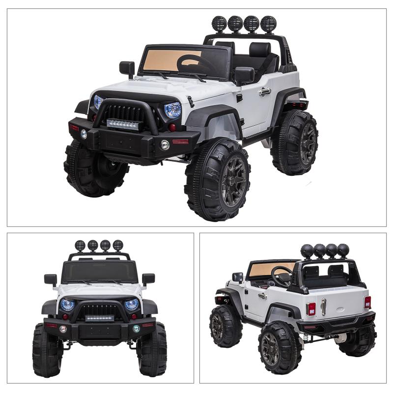 12V Kids Ride On Cars Truck Motorized Vehicles Toys with Remote Control 3 Speeds , White TH17G0521 xj 13