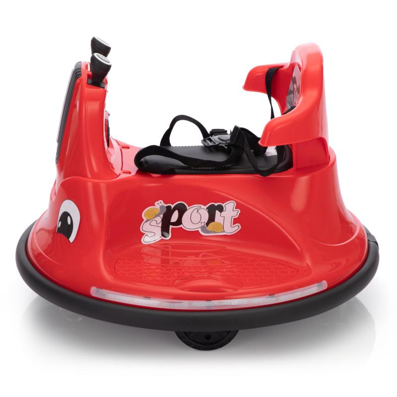 12V Kids Ride on Electric Bumper Car with Remote Control, 360 Degree Spin for Toddlers Age 3-8, Red TH17G0917 4