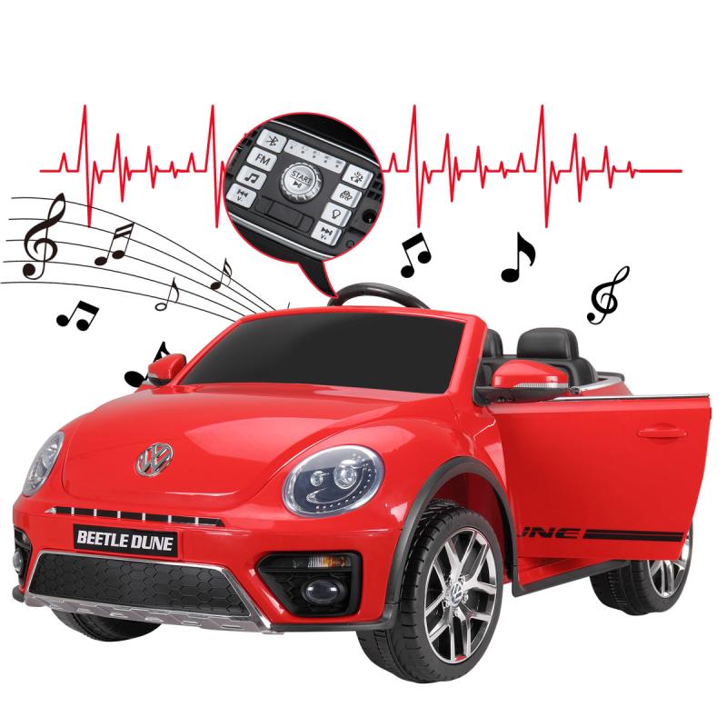 12V Licensed Volkswagen Beetle Dune Electric Cars for Kids with Remote Control, Red TH17H0360 68