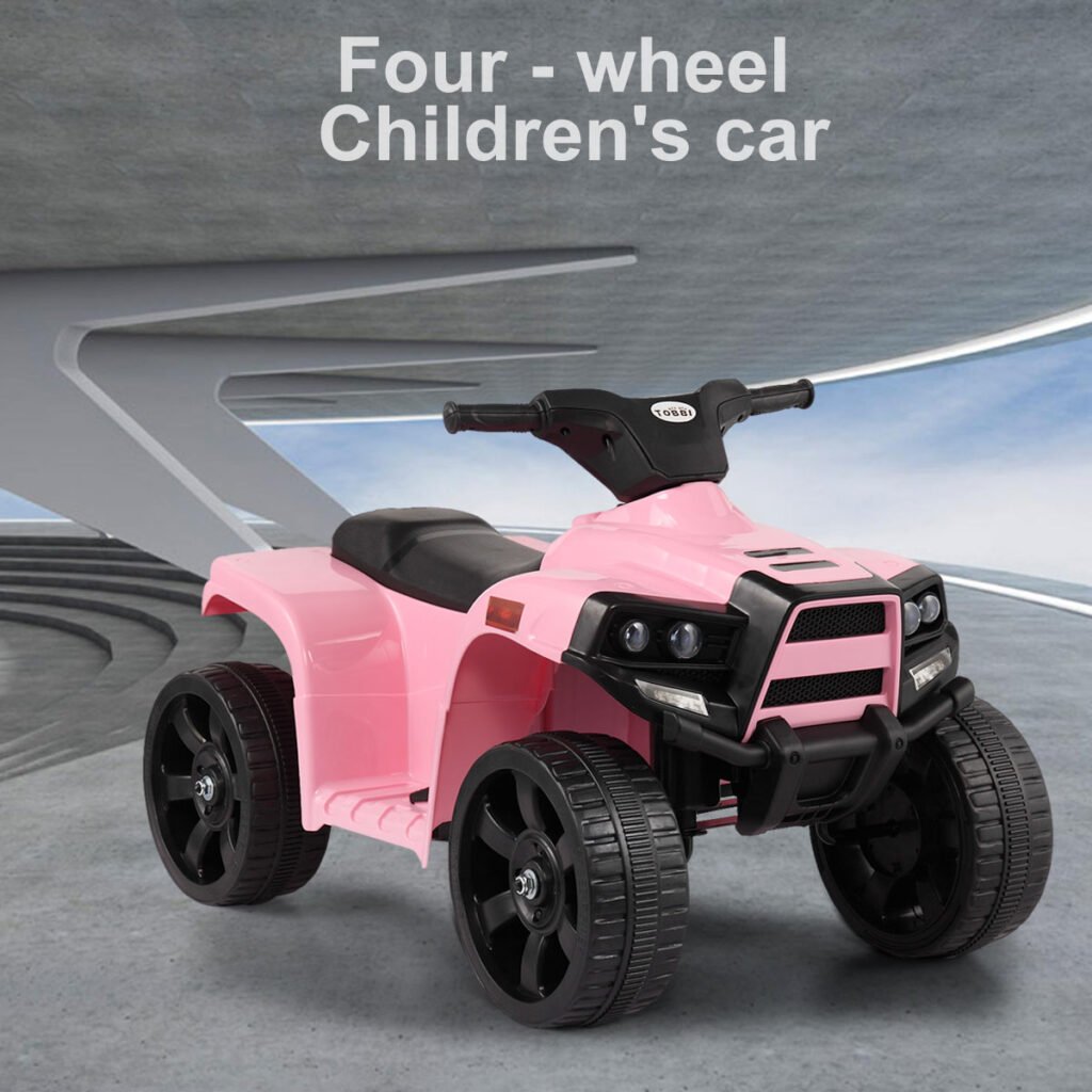 Tobbi 6V Toy Electric Kids Ride On ATV, Battery Powered 4 Wheeler Ride On Quad, Pink TH17H0414 14