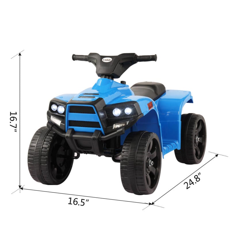 Tobbi 6V Kids Electric ATV 4 Wheeler Ride On Quad, Blue TH17K0415 cct