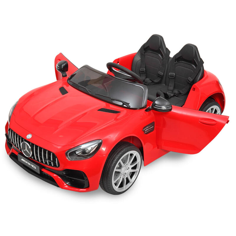 Tobbi Mercedes Benz Licensed 12V Kids Electric Ride On with 2 Seater, Red TH17L0380 45