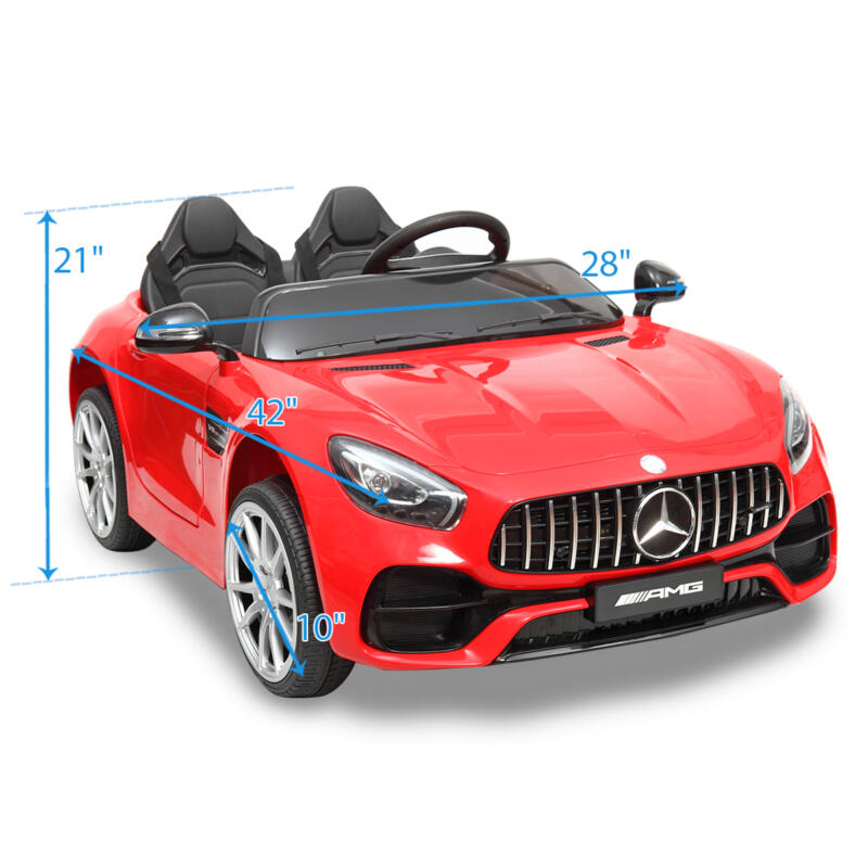Tobbi Mercedes Benz Licensed 12V Kids Electric Ride On with 2 Seater, Red TH17L0380 80