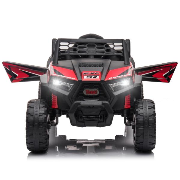 12V Kids Ride on Car Electric Off-Road UTV Truck w/Horn, Music for Kids Aged 3-5 Years, Black Red, Squirrel-Chipmunk TH17L0974 4 Trucks