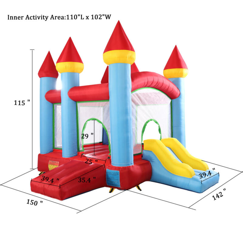 Nyeekoy Inflatable Bounce House Jumping Castle with Slide TH17M0543 cct 1