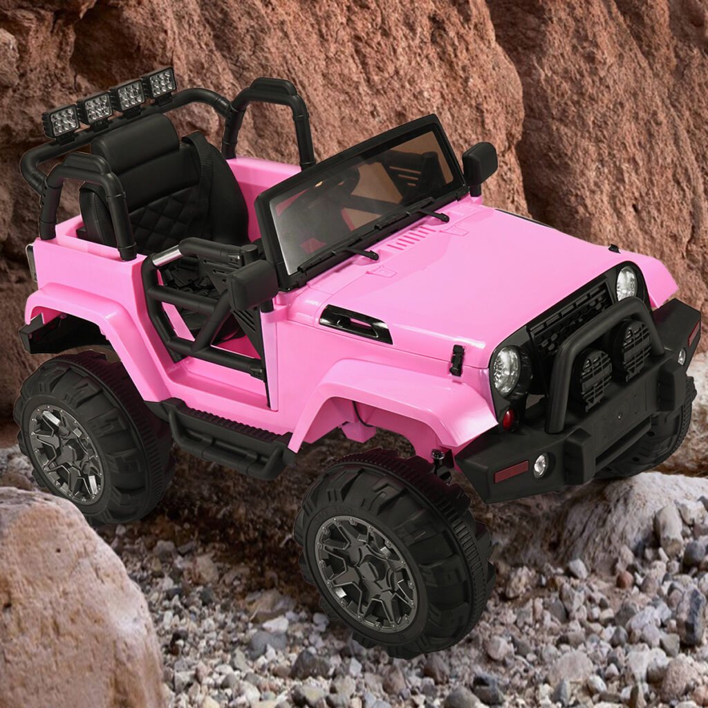 Tobbi 12V Jeep Kids Toy Electric Ride On Car Truck Battery Powered with Remote, Pink TH17N0364 zt5