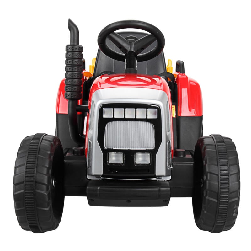 Tobbi 12V Kids Power Wheels Tractor Ride On Toy with Trailer Red TH17N04906
