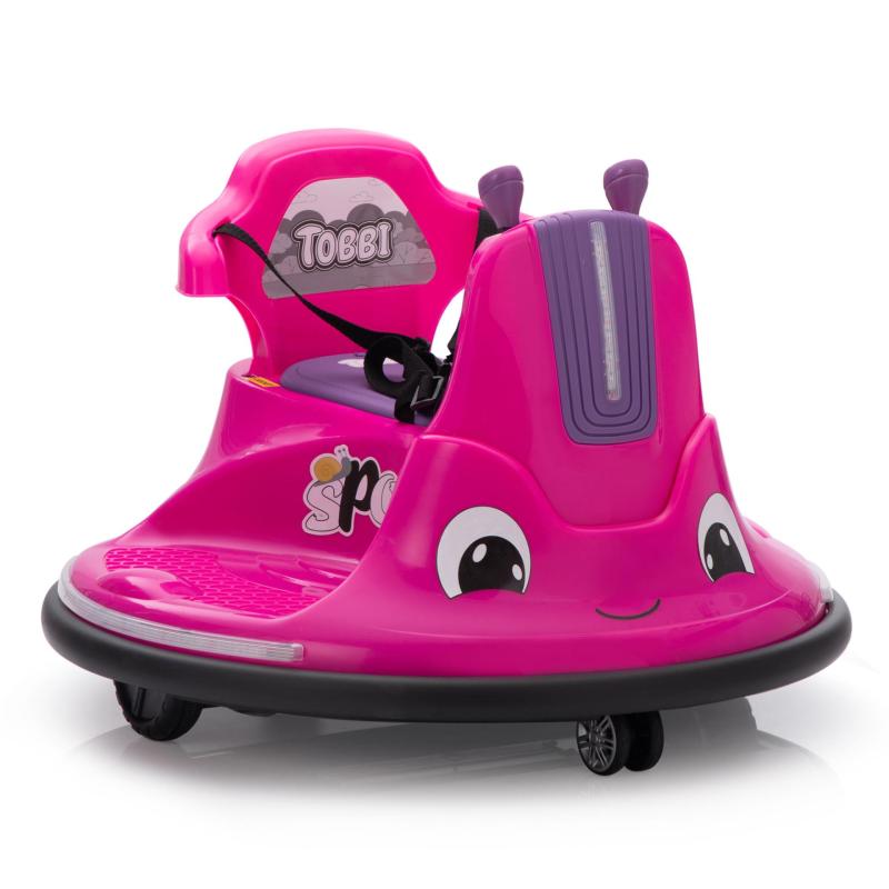 12V Kids Ride on Electric Bumper Car with Remote Control, 360 Degree Spin for Toddlers Age 3-8, Rose Red TH17N0886 2