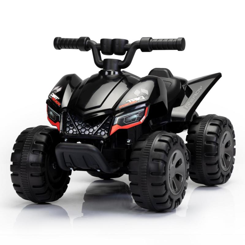 6V Kids Ride-on ATV Battery Powered Electric Quad Car with Music, Black TH17N0904 7
