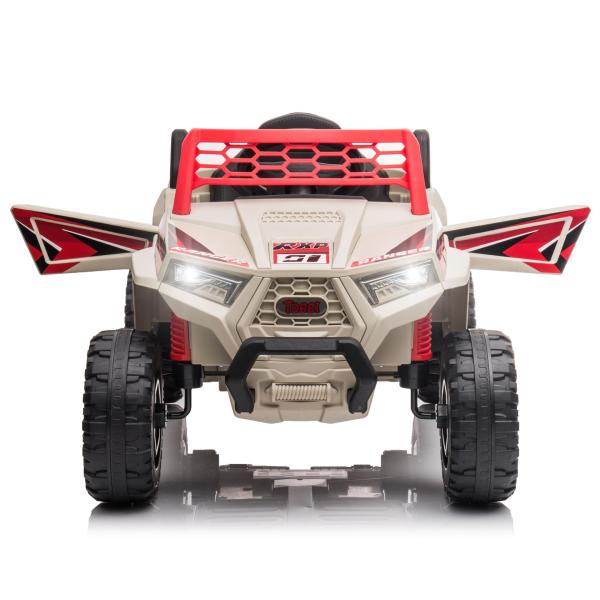12V Kids Ride on Car Electric Off-Road UTV Truck w/Horn, Music for Kids Aged 3-5 Years, Red Gray TH17N0976 4 1