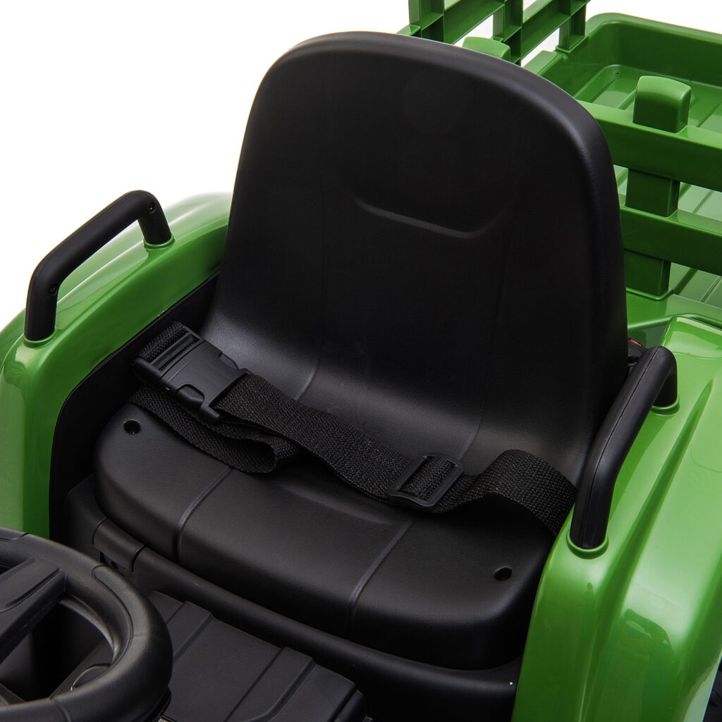 Tobbi 12V Kids Power Wheels Tractor Ride On Toy with Trailer Dark Green TH17P0491 14