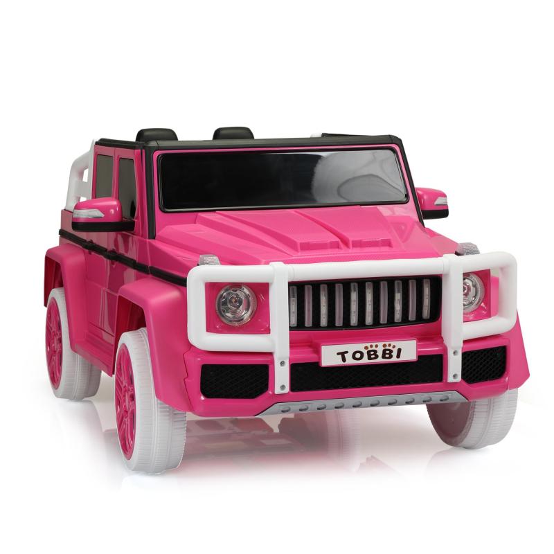 12V Kids Ride On Police Car with Remote Control, Siren Sounds Alarming Lights, Megaphone, Pink TH17P0671 6