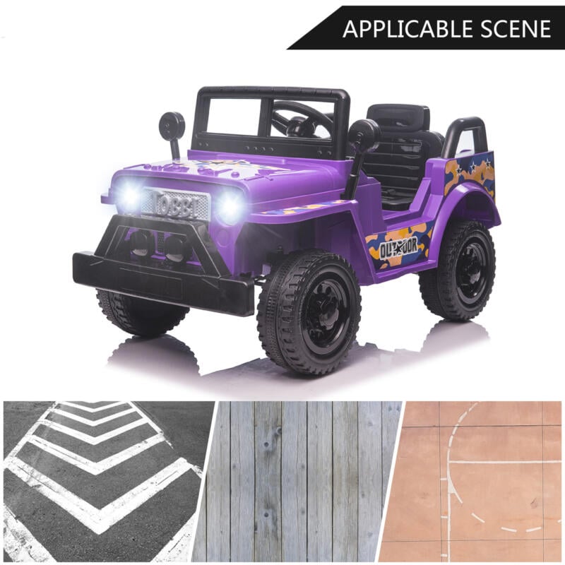Tobbi 6V Realistic Power Wheel Truck for Toddlers w/ Horn, Purple TH17P0869 zt3