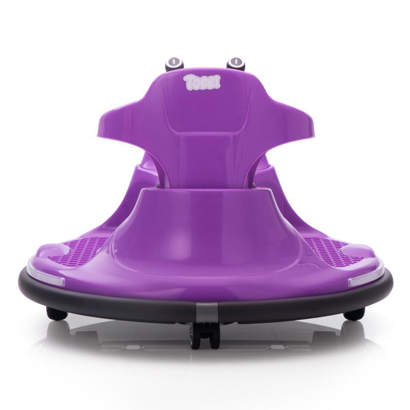 12V Kids Ride on Electric Bumper Car with Remote Control, 360 Degree Spin for Toddlers Age 3-8, Dark Purple TH17P0887 5