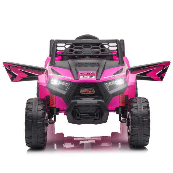 12V Kids Ride on Car Electric Off-Road UTV Truck w/Horn, Music for Kids Aged 3-5 Years, Rose Red, Squirrel-Red Squirrel TH17P0977 10 1 ATVs
