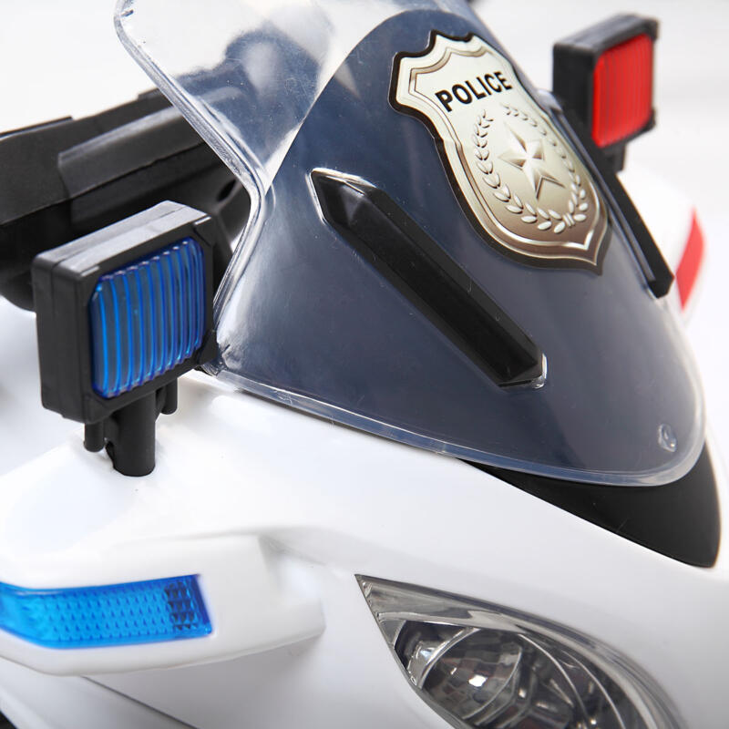 Tobbi 6V Kids Ride On Police Motorcycle for 2-4 Years, White TH17R0330 22