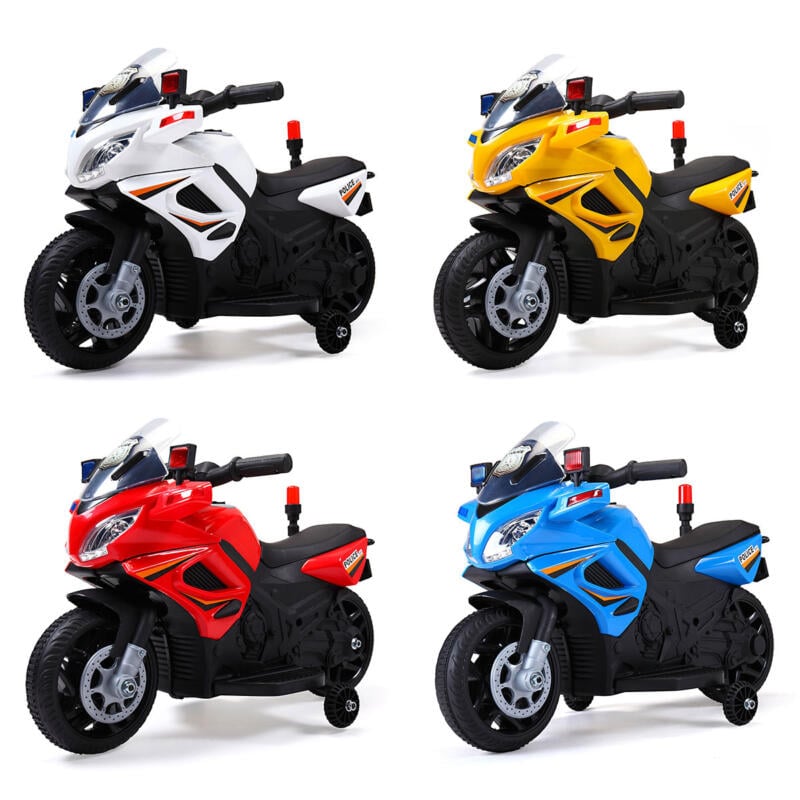 Tobbi Electric Kids Ride On Police Motorcycle With 2 Auxiliary Wheels TH17R0330 28