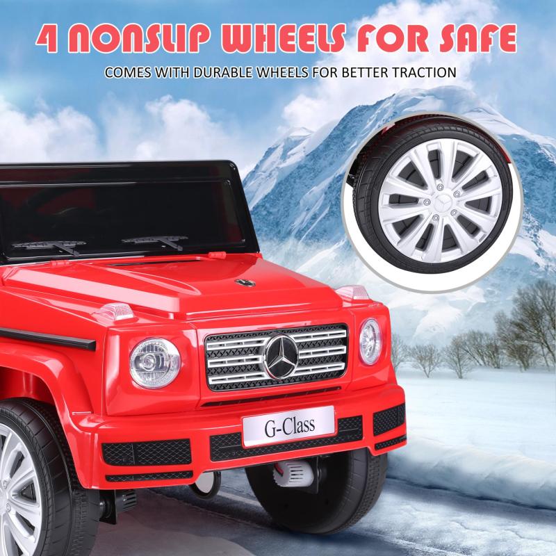 TOBBI 12V Kids Ride On Electric Car Licensed Mercedes Benz G500 with Remote Control, Red TH17R0744 zt 3