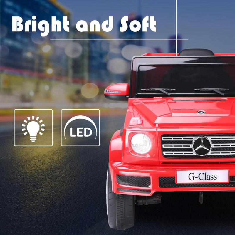 TOBBI 12V Kids Ride On Electric Car Licensed Mercedes Benz G500 with Remote Control, Red TH17R0744 zt 4