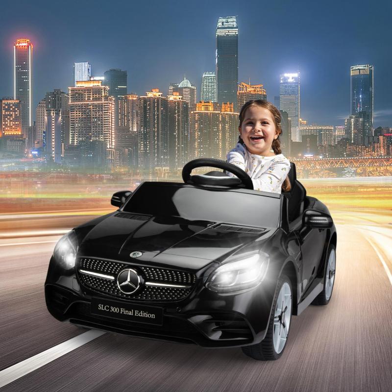 12V Kids Ride On Car Mercedes Benz Licensed Kids Electric car w/ LED Lights,Black TH17R0888 cj 5