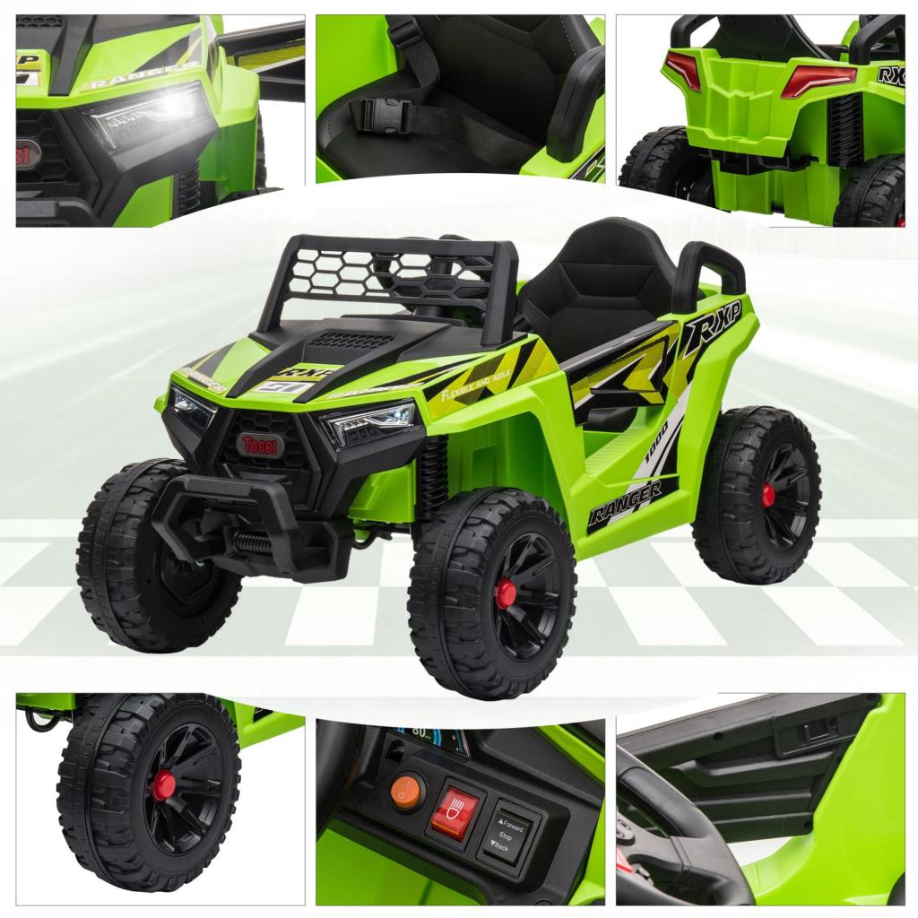 12V Kids Ride on Car Electric Off-Road UTV Truck w/Horn, Music for Kids Aged 3-5 Years, Green TH17R0978 zt 4