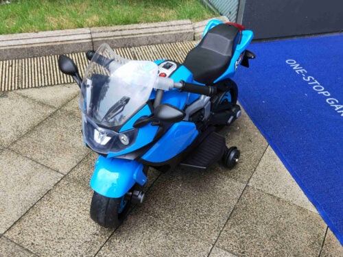 Tobbi Electric Ride On Motorcycle Toy for Kids, Blue photo review