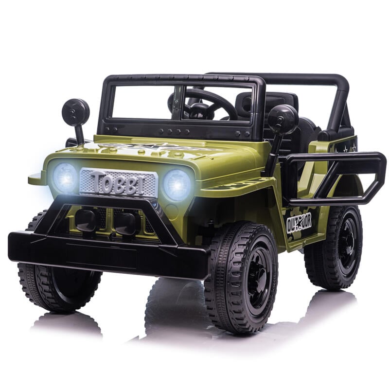 Tobbi 12V Power Wheel Truck Toy Car for Toddlers, Green TH17S08716