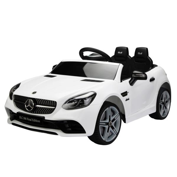 Tobbi 12V Kids Ride On Car, Licensed Mercedes Benz SLC 300 Kids Toy Electric Car, White TH17S0889 2 Authorized Cars