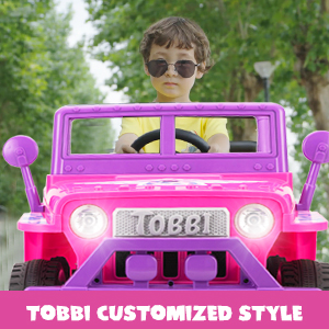 TOBBI Original 12V Kids Ride On Truck Battery Powered Electric Car Toy for Kids Ages 3-6, Pink and Purple TH17S0979Awanghaining300X3001