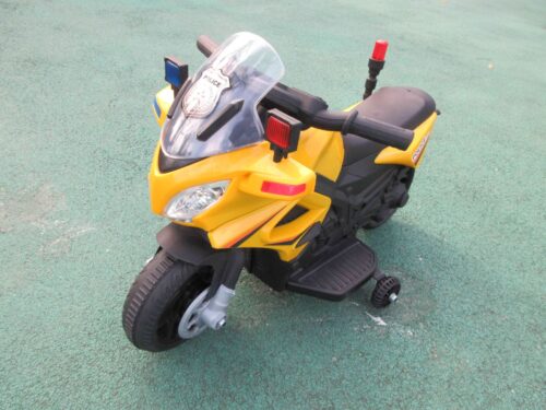 Tobbi Electric Kids Ride On Police Motorcycle for 2-4 Years, Yellow photo review