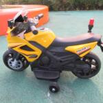 Tobbi 6V Kids 4 Wheeler Battery Powered Police Motorcycle, Yellow photo review