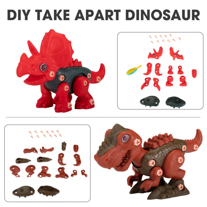 Nyeekoy 3 Packs Dinosaurs Construction Building Toy Set TH17T0818 zt 1