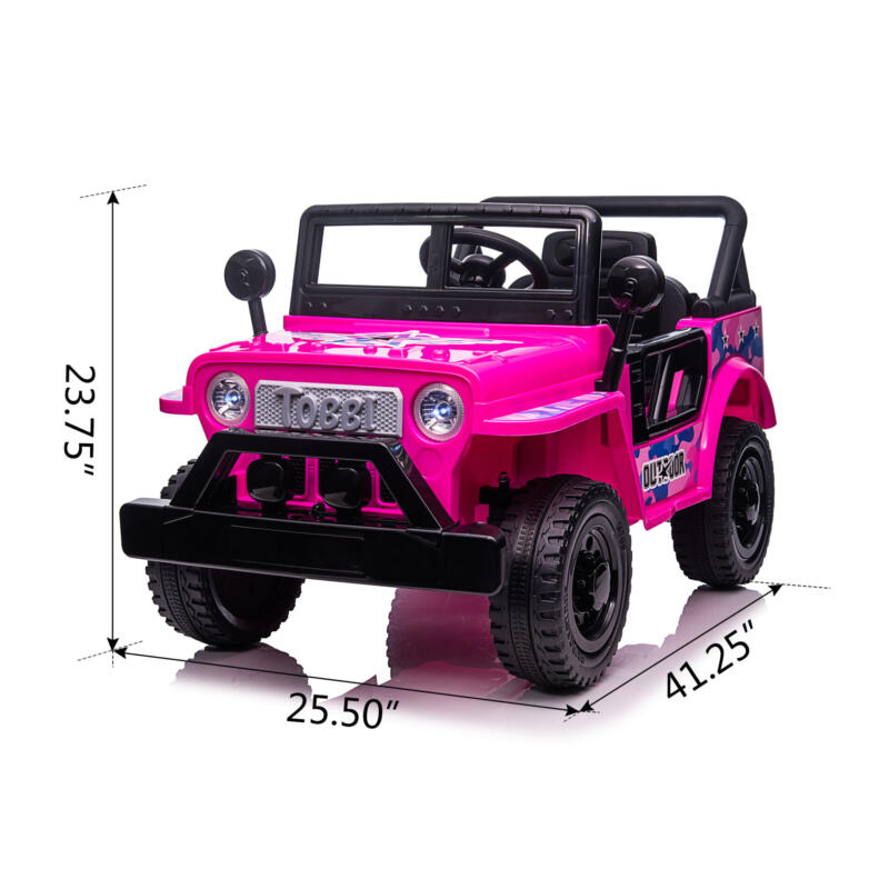 Tobbi 12V Kid’s Ride On Truck Off-Road Vehicle W/ Double Doors TH17T0872 cct1