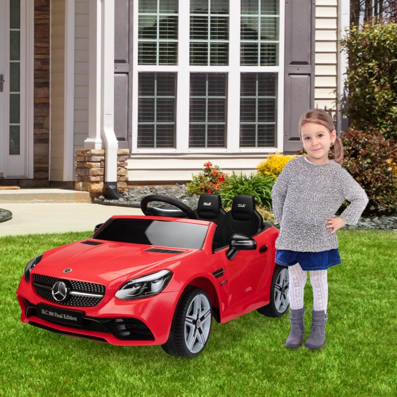 TOBBI 12V Kids Ride On Car Mercedes Benz SLC 300 Licensed Kids Electric car for Boys Girls, Red TH17T0890 cj 4