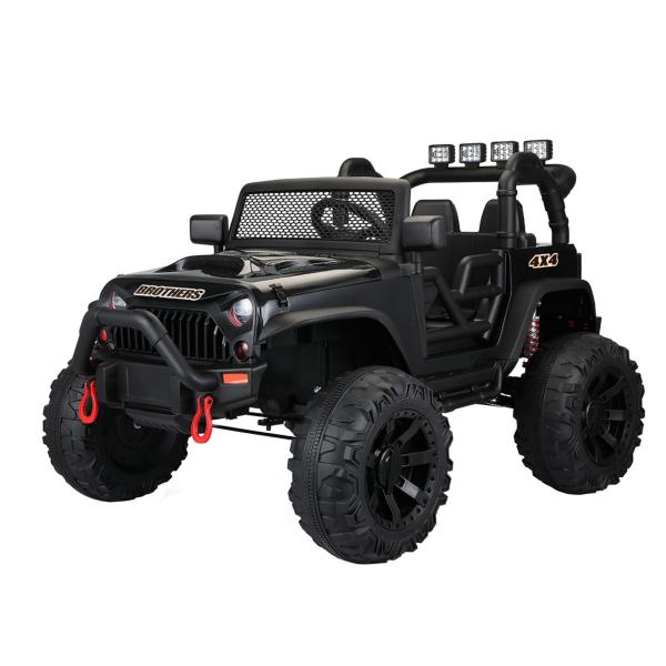 TOBBI 12V Electric Kids Ride On Truck Toys with Remote Control for Boys Girls in Black TH17U0495 2 kids jeep