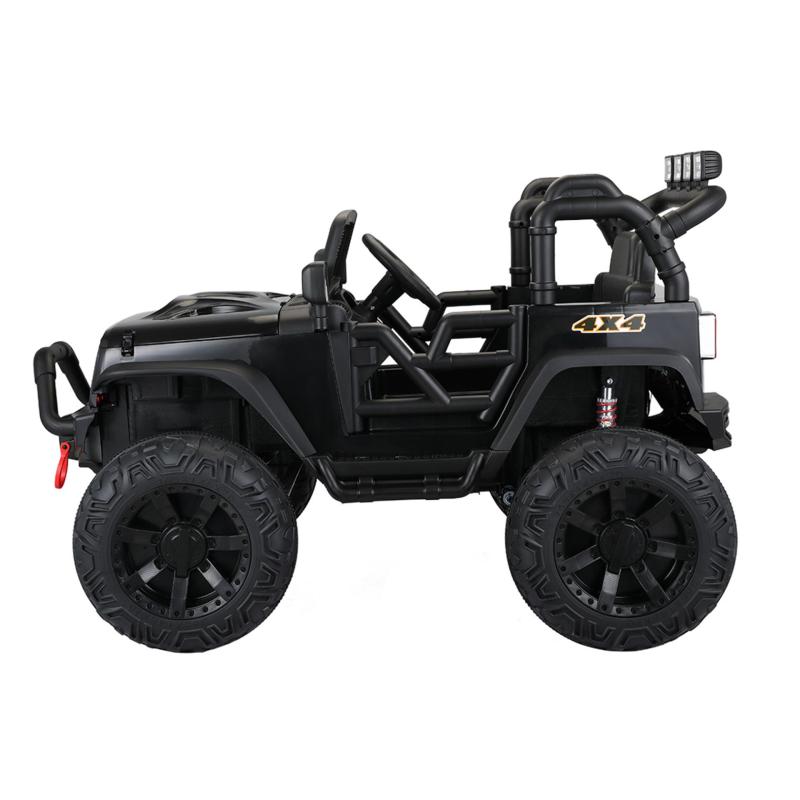 TOBBI 12V Electric Kids Ride On Truck Toys with Remote Control for Boys Girls in Black TH17U0495 3