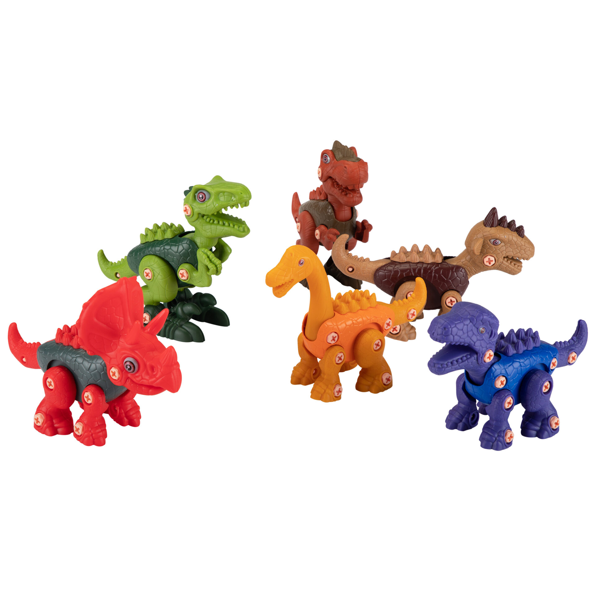 6 Pack Children's Dinosaur Toys Simulation Plastic Soft Animals Models Set 