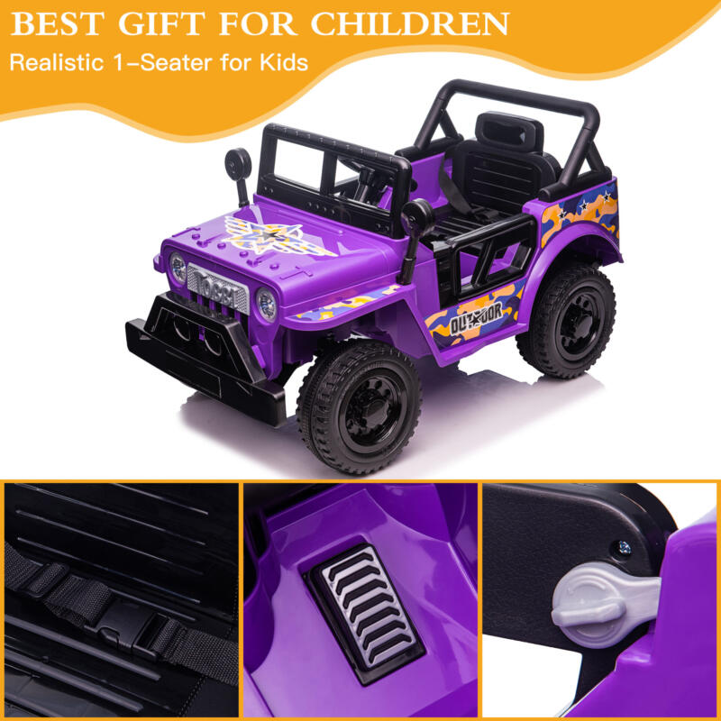 Tobbi Electric Ride On Power Wheel Truck for Kids with Horn, 12V TH17U0873 zt1