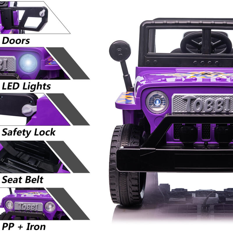 Tobbi Electric Ride On Power Wheel Truck for Kids with Horn, 12V TH17U0873 zt5