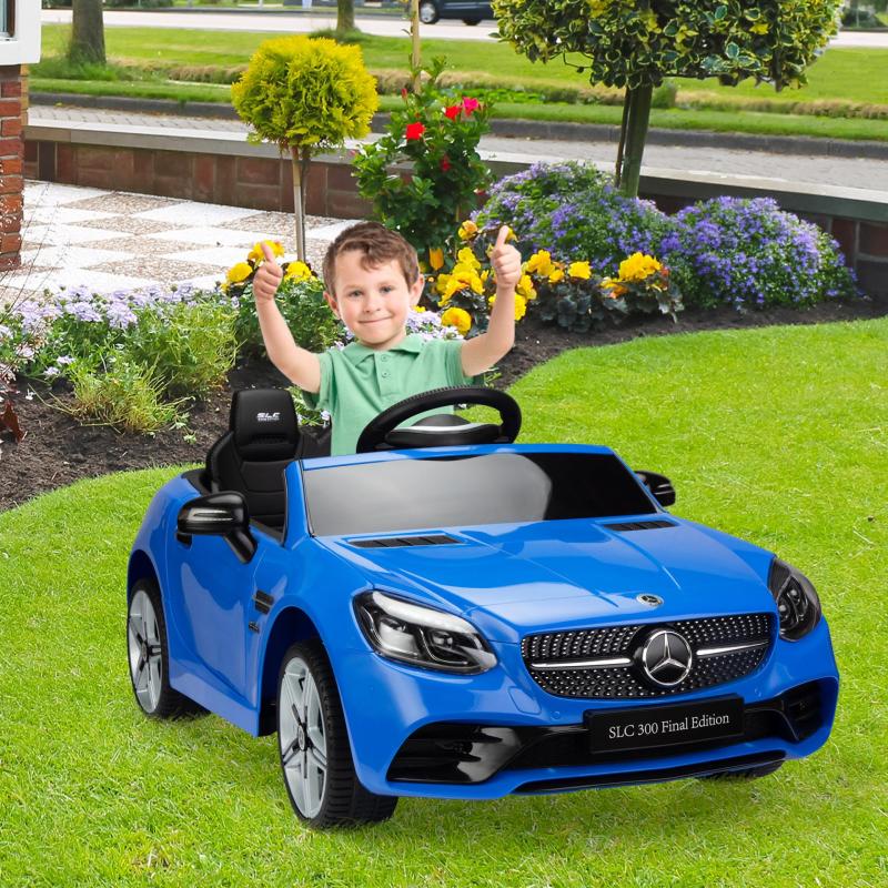TOBBI 12V Kids Ride On Car Mercedes Benz SLC 300 Licensed Kids Electric car for Boys Girls, Blue TH17U0891 cj 3