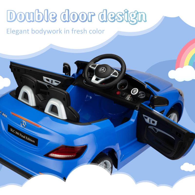 TOBBI 12V Kids Ride On Car Mercedes Benz SLC 300 Licensed Kids Electric car for Boys Girls, Blue TH17U0891 zt 4