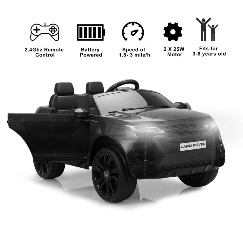 Tobbi 12V Land Rover Kids Power Wheels Ride On Toys With Remote, Black TH17W0622 zt50