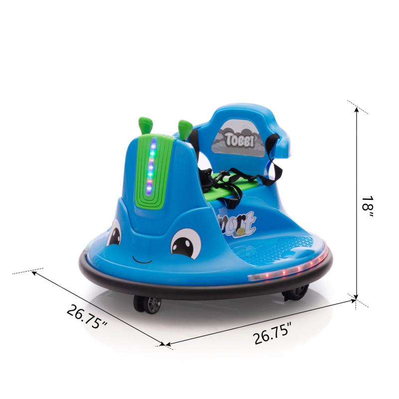 12V Kids Ride on Electric Bumper Car with Remote Control, 360 Degree Spin for Toddlers Age 3-8, Blue TH17W0928 cct