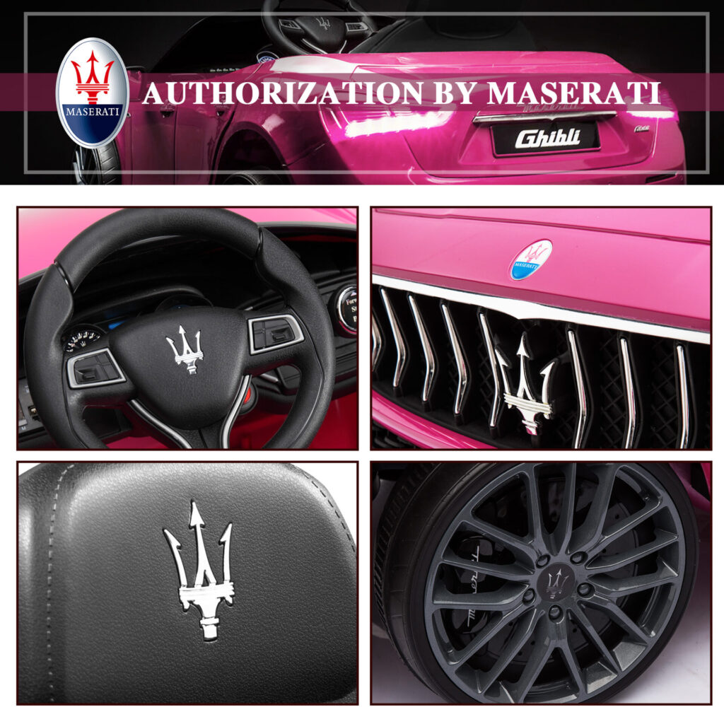 Tobbi 12V Maserati Licensed Kids Ride On Car with Remote Control TH17X0353 ZTseven li2000x20002