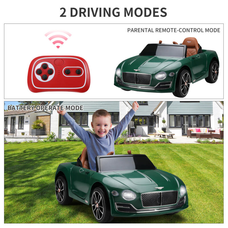Tobbi 12V Bentley Ride On Car With Remote Control For Kids, Blackish Green TH17X0569 zt2