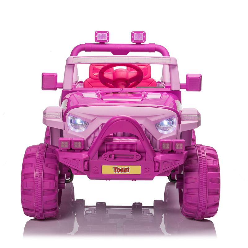 12V Kids Ride On Electric Motorized Off-Road Vehicle w/ 2.4G Remote Control, Pink+ Rose Red TH17X0713 1 1